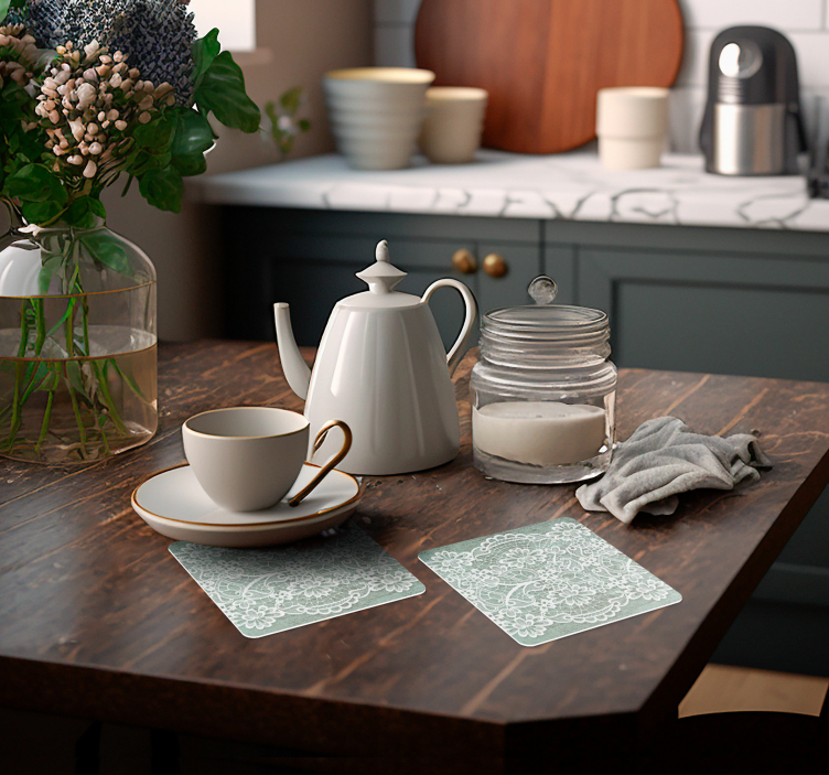 Belgische kant onderzetter - TenStickers