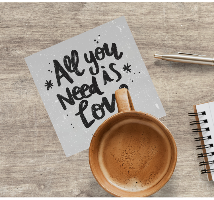 Citaat onderzetters inspirerende boodschap kunst - TenStickers