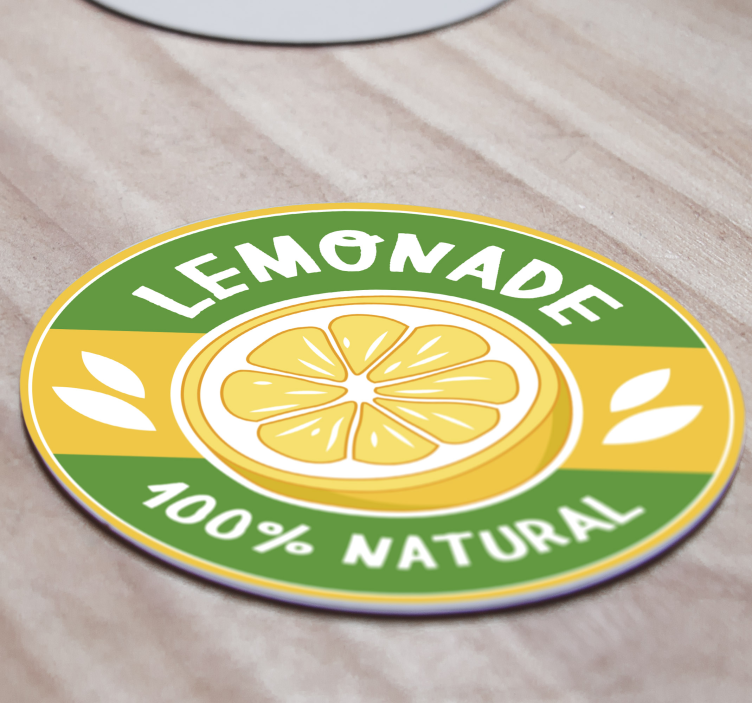 Citaat onderzetters natural lemon slice badge - TenStickers