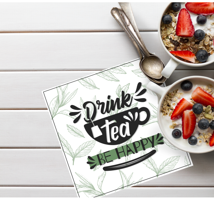 Citaat onderzetters theekopje motivatie quote - TenStickers