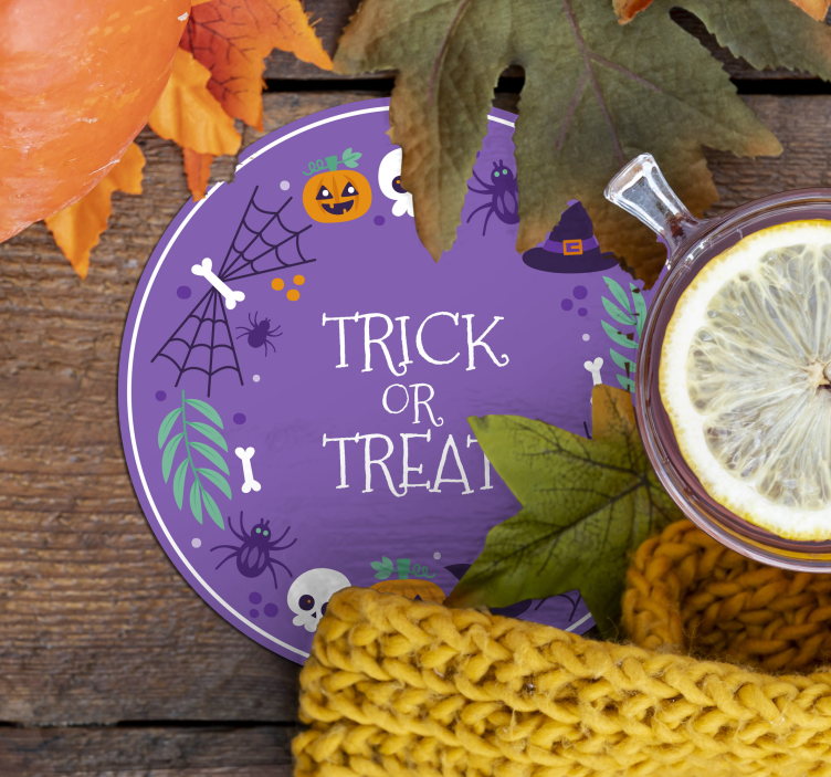 Halloween onderzetters met halloween thema ontwerp - TenStickers
