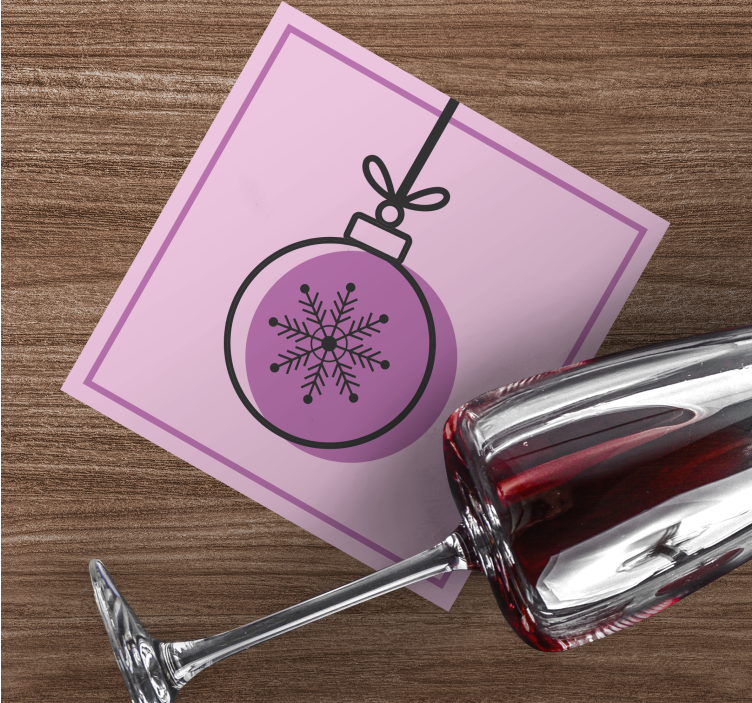 Kerst onderzetters sneeuwvlok ornament grafiek - TenStickers