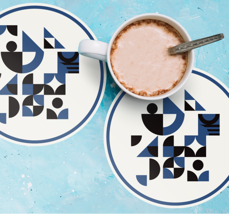 Moderne onderzetters geometrische vormindeling - TenStickers