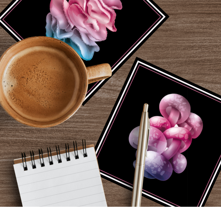 Moderne onderzetters zachte bloemvormen - TenStickers