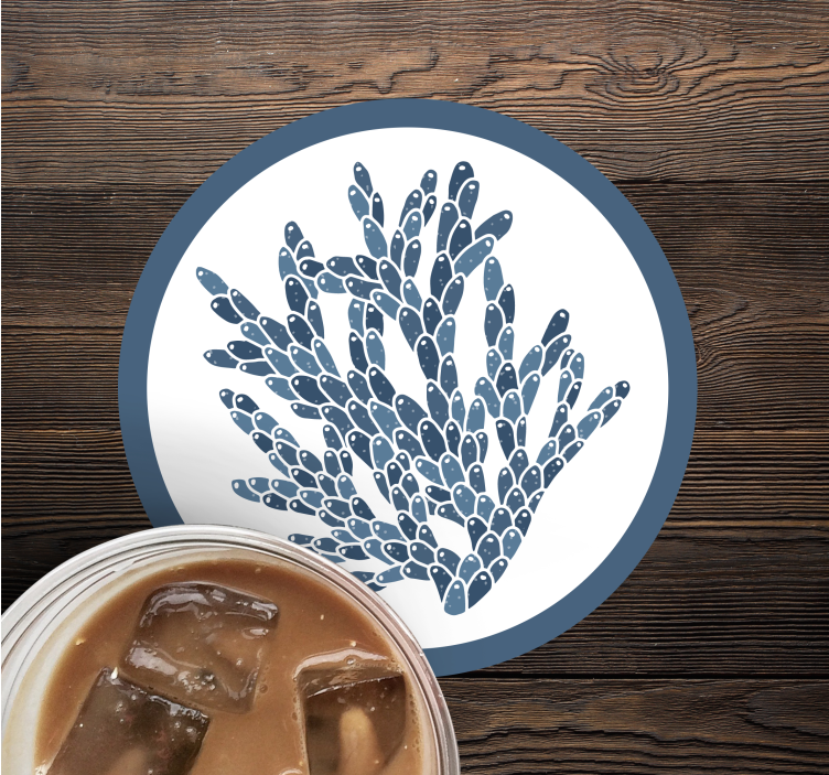 Onderzetters abstract koraalpatroon - TenStickers