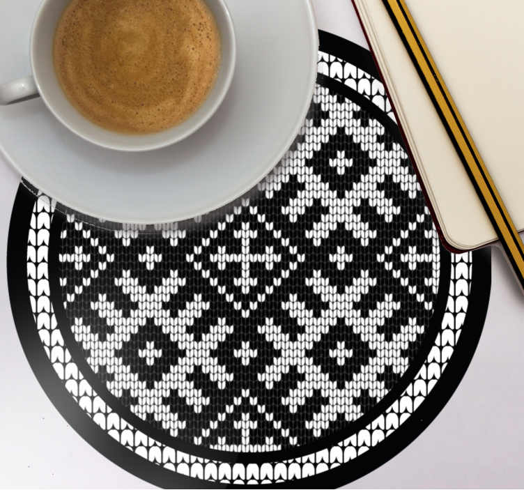 Onderzetters gebreid patroon - TenStickers