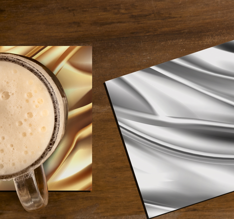 Onderzetters glanzende metalen golven - TenStickers