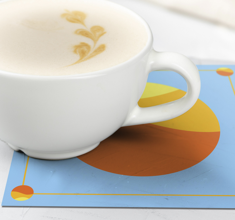 Onderzetters in levendige cirkelvormige kleuren - TenStickers