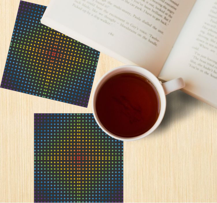 Onderzetters kleurrijk gestippeld patroon - TenStickers