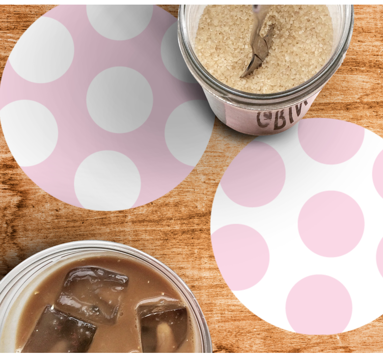 Onderzetters met zacht stippenpatroon - TenStickers