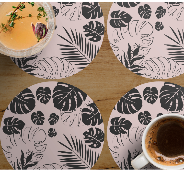 Onderzetters monstera bladpatronen - TenStickers