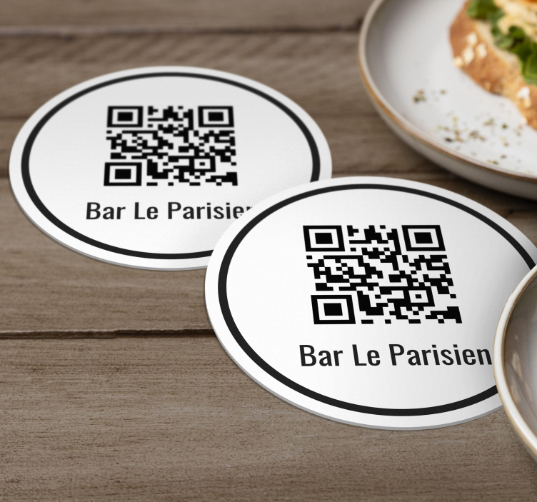 QR-code Gepersonaliseerde onderzetters - TenStickers