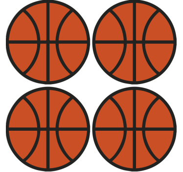 Moderne onderzetters Basketbal - TenStickers
