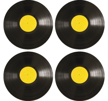 Moderne onderzetters Vinyl schijf - TenStickers