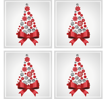 Elegante kerst onderzetters  - TenStickers