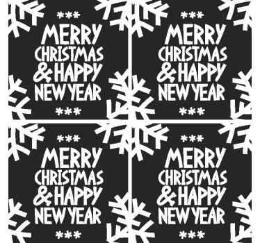 Prettige kerstdagen en gelukkig nieuwjaar onderzetters - TenStickers