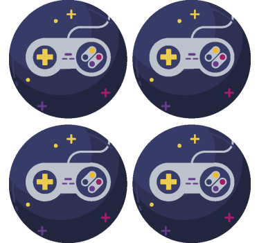 Enge onderzetters multicolore game controller - TenStickers