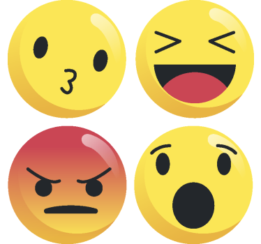 Onderzetters kusje emoji - TenStickers