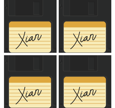 Onderzetters Floppy disk met naam - TenStickers