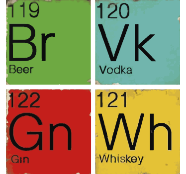 Onderzetters Periodiek systeem - TenStickers