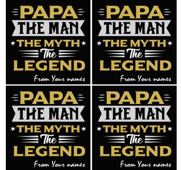 Papa mythe legende citaat onderzetters - TenStickers