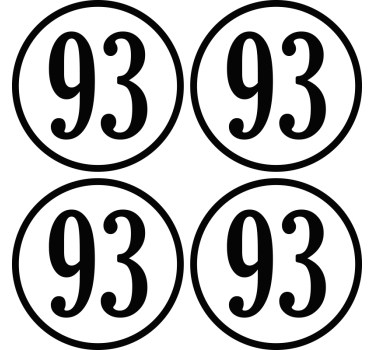 Onderzetters Gepersonaliseerde Aangepaste nummerronde - TenStickers