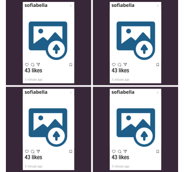 Gepersonaliseerde foto- en tekst Instagram onderzetters - TenStickers