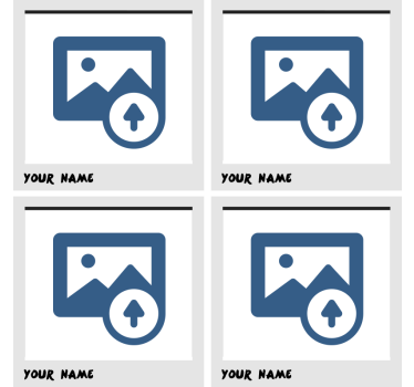 Moderne onderzetters Polaroid frame - TenStickers