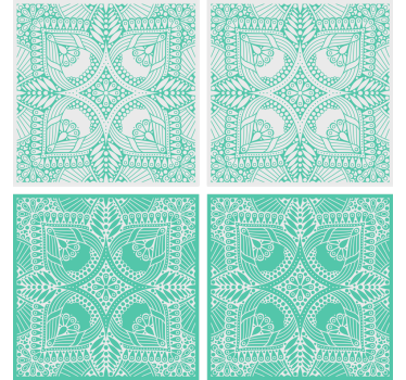 Onderzetters intricate bloemarrangement - TenStickers