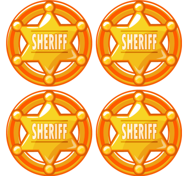 Enge onderzetters sheriffster motief - TenStickers