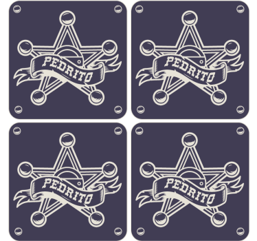 Vintage onderzetters sheriffster insigne - TenStickers