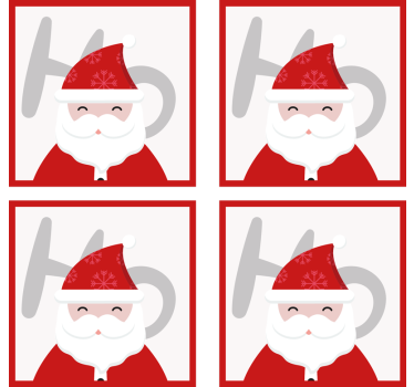 Onderzetters Kerstman en hohoho - TenStickers