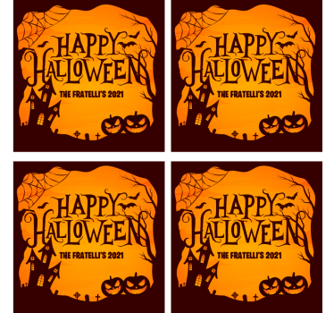 Halloween onderzetters spookachtige halloween viering - TenStickers
