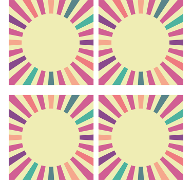Moderne onderzetters met geometrisch rond element - TenStickers