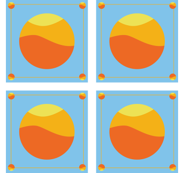 Onderzetters in levendige cirkelvormige kleuren - TenStickers