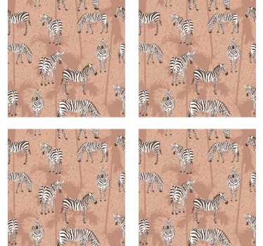 Moderne onderzetters met zebra textuur - TenStickers