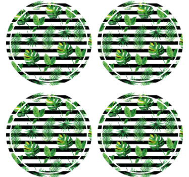 Onderzetters tropische blad idee - TenStickers