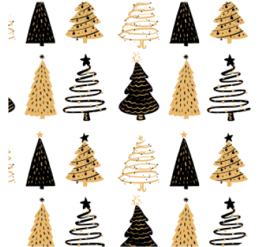 Kerst onderzetters met gestileerd boompje patroon - TenStickers
