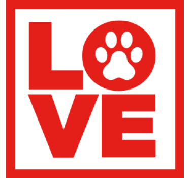Citaat onderzetters liefde poot ontwerp - TenStickers