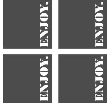 Bier onderzetters donkergrijs textuur genieten - TenStickers