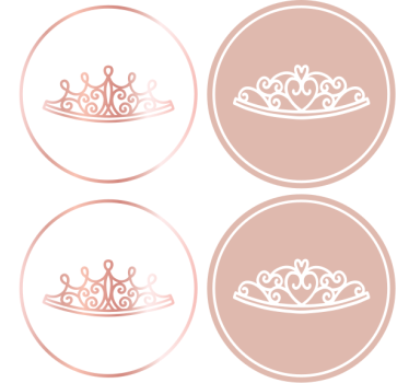 Moderne onderzetters elegant tiara iconen - TenStickers