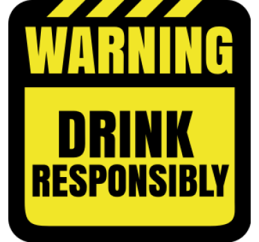 Bier onderzetters caution drink reminder - TenStickers