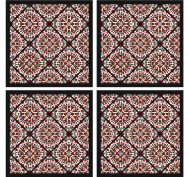 Onderzetters geometrisch cirkelpatroon - TenStickers