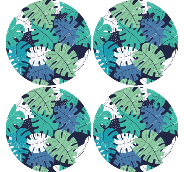 Onderzetters tropisch blad embleem - TenStickers