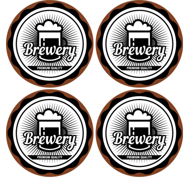 Bier onderzetters premium kwaliteit embleem - TenStickers