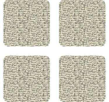 Citaat onderzetters elegante script patronen - TenStickers