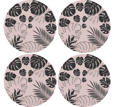 Onderzetters monstera bladpatronen - TenStickers