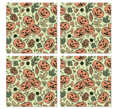 Pompoenen halloween onderzetter - TenStickers