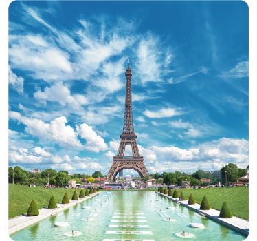 Moderne onderzetters eiffel tower landschap - TenStickers