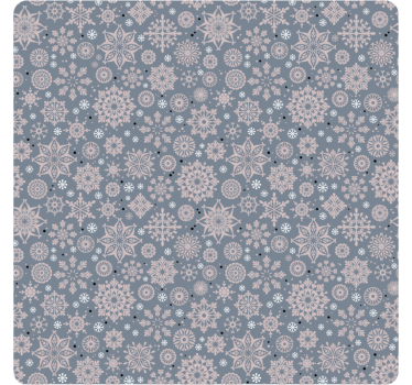 Kerst onderzetters winterbloemenpatroon - TenStickers